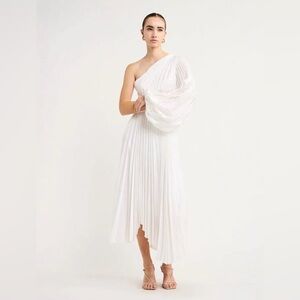 Acler Calais Pleated Midi Dress